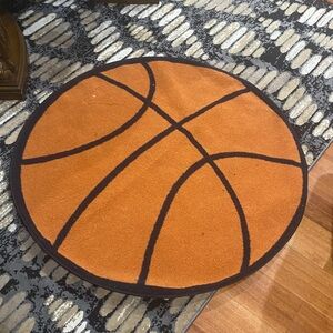 Basketball Design Round Rug